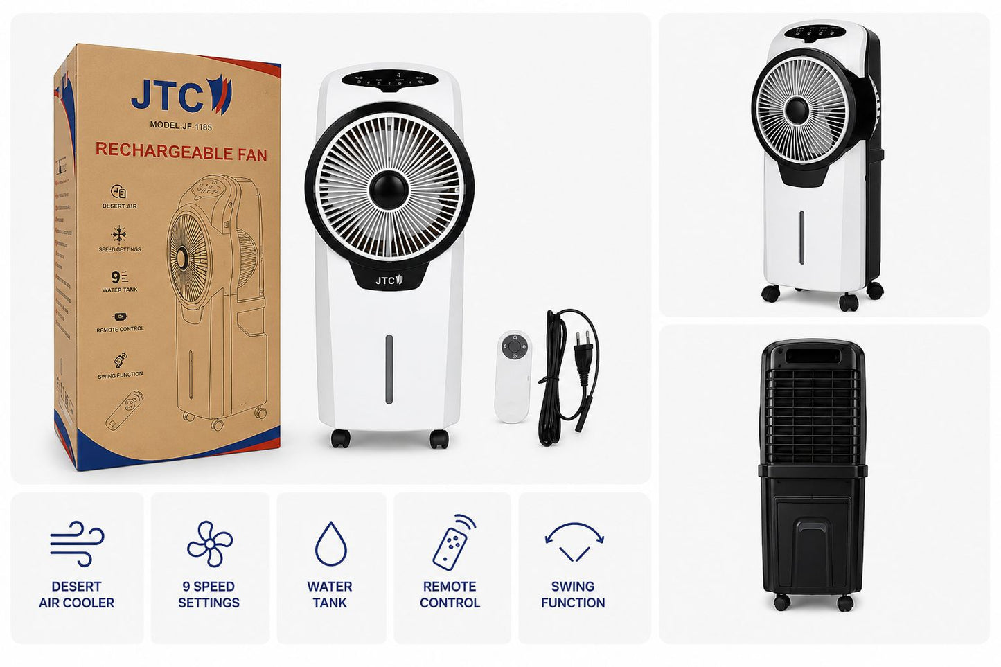 JTC RECHARGEABLE FAN JF-1185