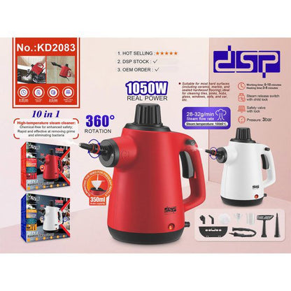 DSP HANDHELD STEAM CLEANER 10 in 1 KD2083(red-white)