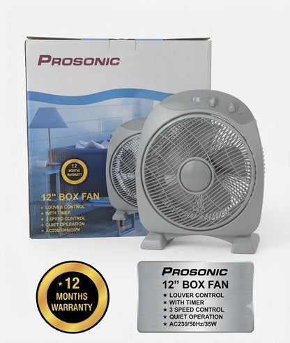 Prosonic 12-inch box fan