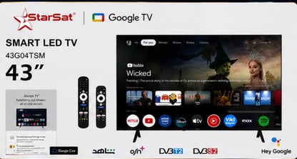 StarSat 43" Google smart LED TV