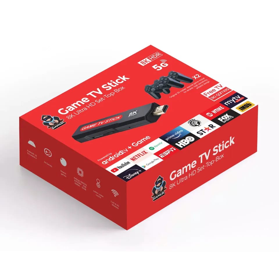 2025 New TV Game Dual System Android Hd 8k Game Stick X2 PLUS Game Console TV Box