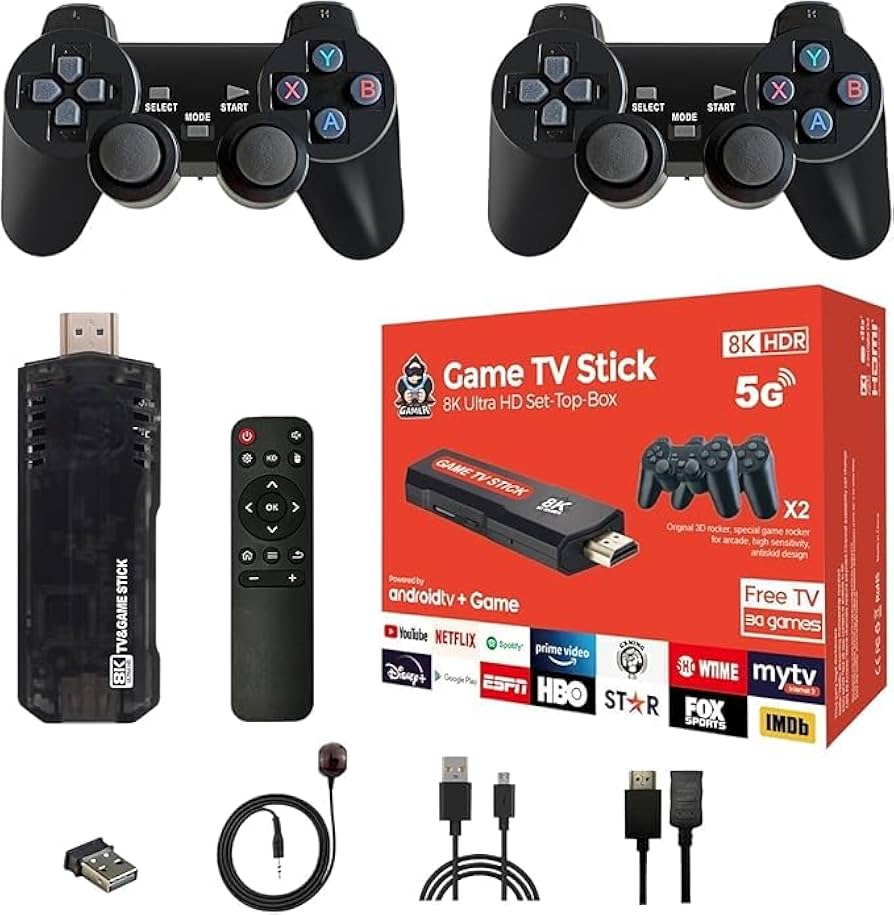2025 New TV Game Dual System Android Hd 8k Game Stick X2 PLUS Game Console TV Box