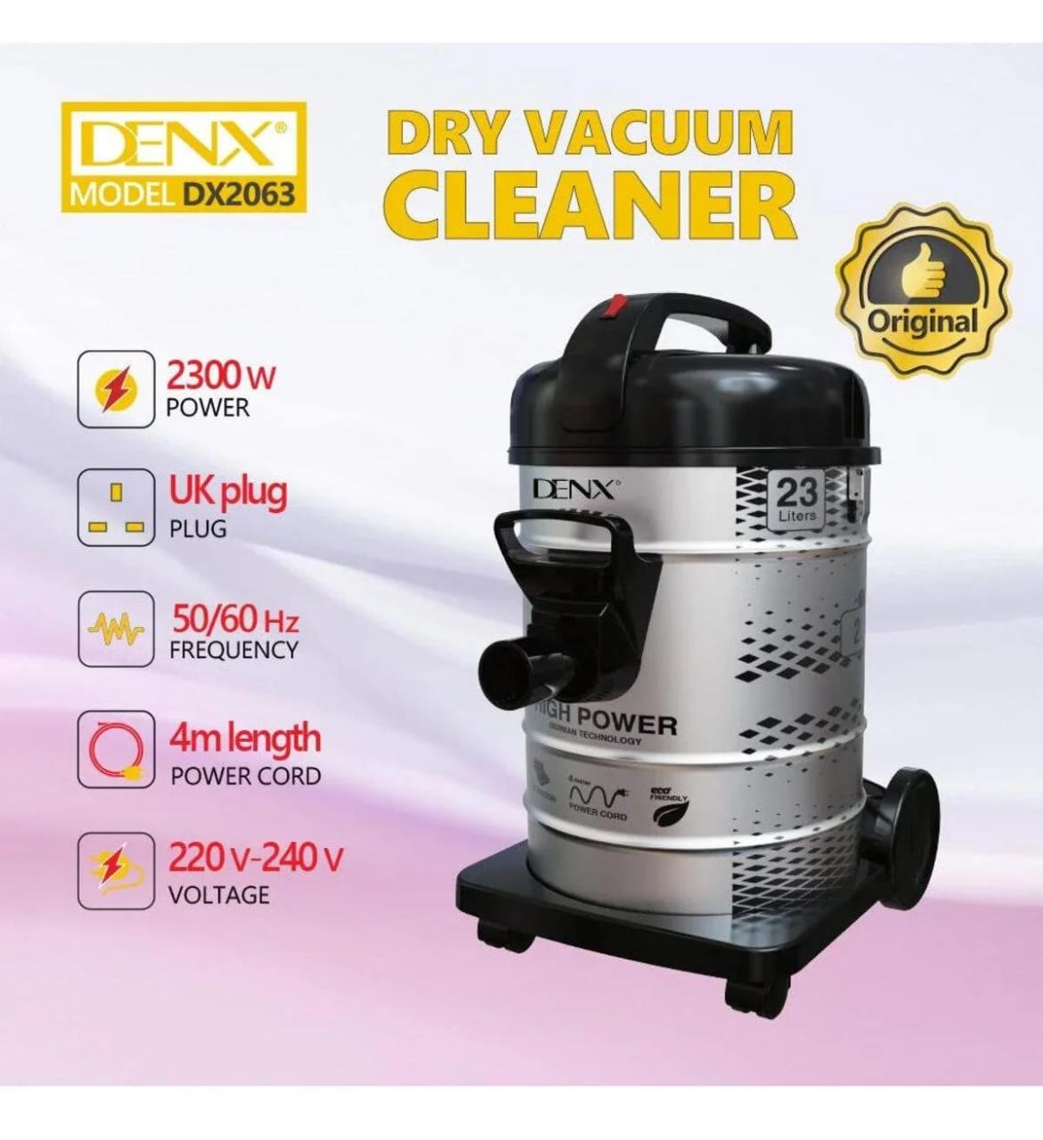 DENX DX2963 Dry vacuum CLEANER