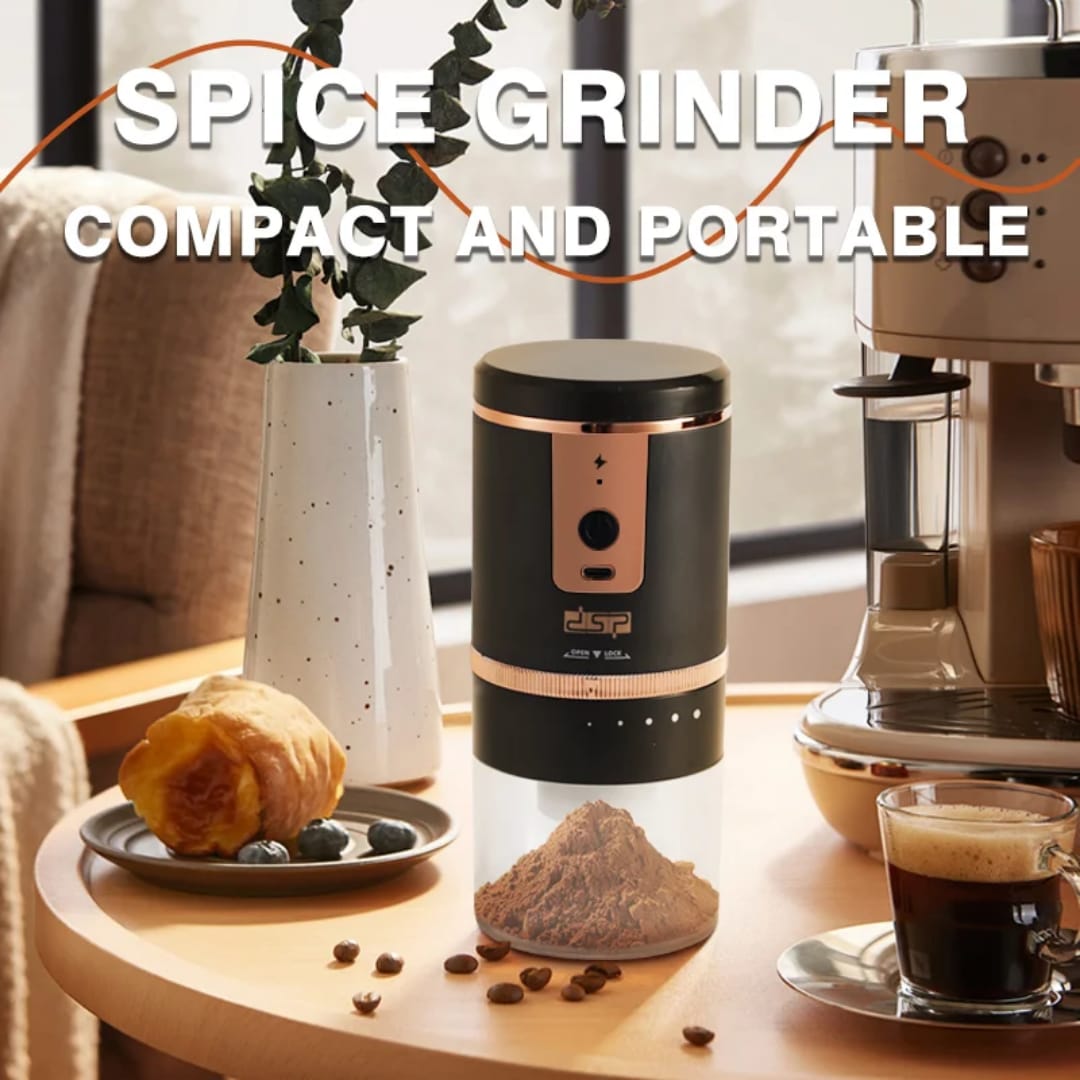 dsp Coffee/Spice Grinder KA3129Black rechargeable TypeC 1200mAh lithium battery