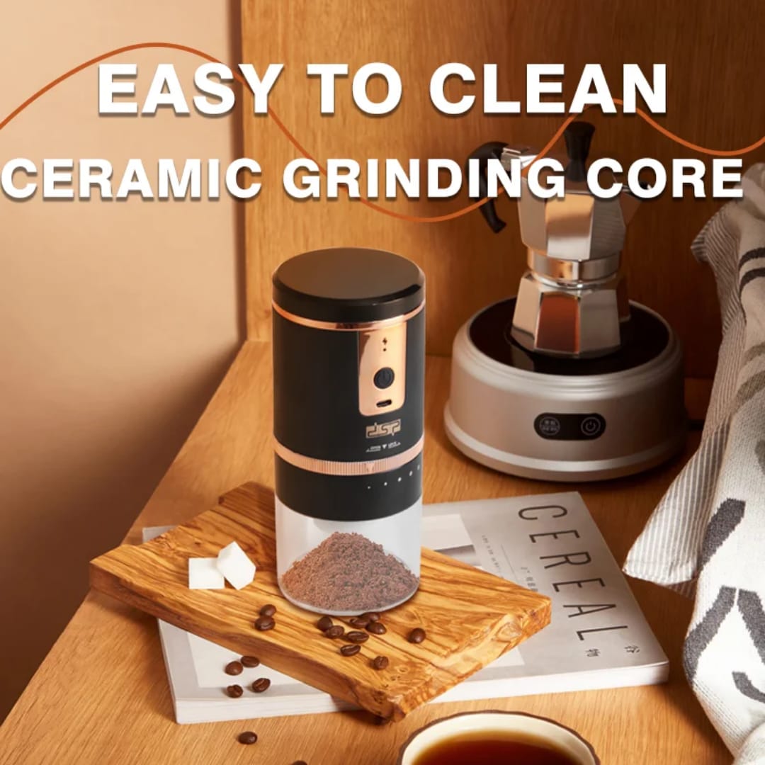 dsp Coffee/Spice Grinder KA3129Black rechargeable TypeC 1200mAh lithium battery