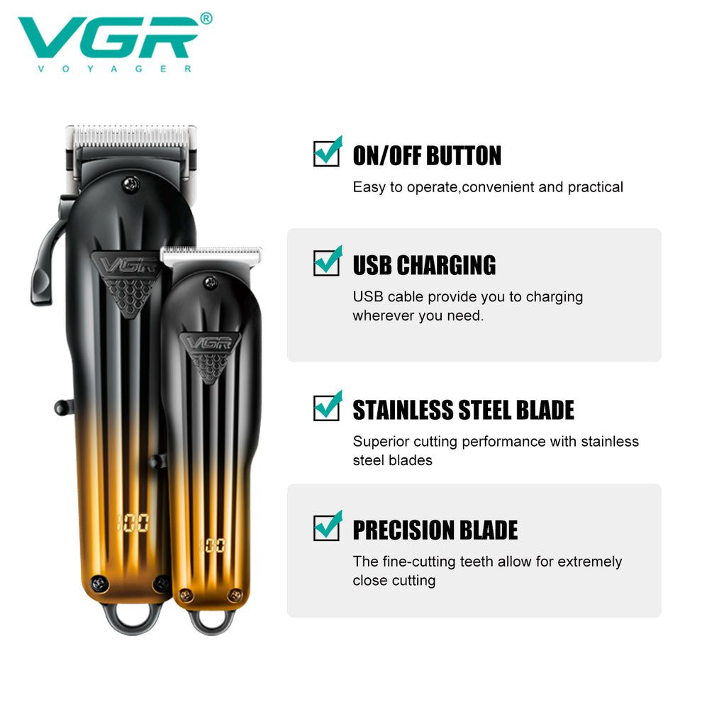 VGR V-646 PROFESSIONAL HAIR CLIPPER TRIMMER SET