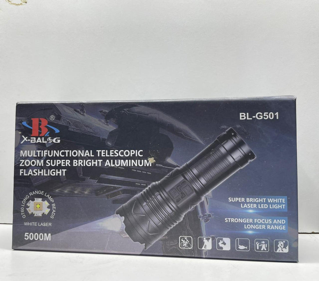 X-BALOG MULTIFUNCTIONAL TELESCOPIC ZOOM SUPER BRIGHT ALUMINUM FALSHLIGHT BL-G501