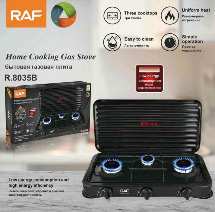 RAF HOME COOKING GAS STOVE R8035 Black-White
