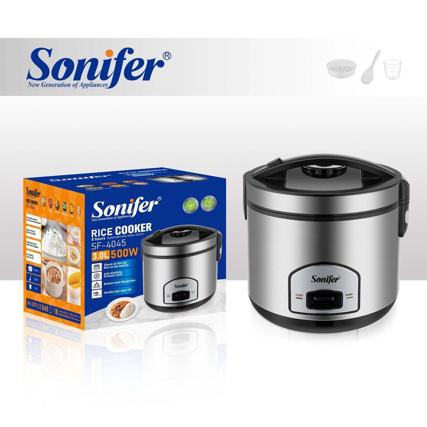 SONIFER RICE COOKER 3L SF-4045