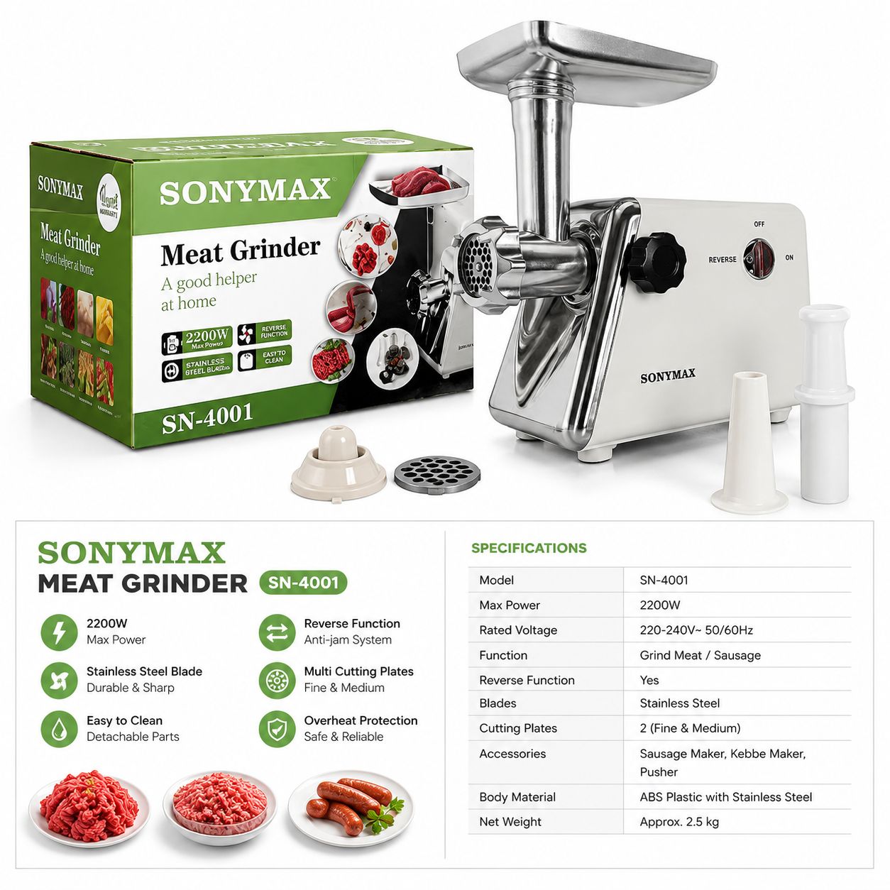 SONYMAX MEAT GRINDER SN-4001